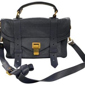 Proenza Schouler Ps1 Mini Dark Navy Lambskin Leather Cross Body Bag